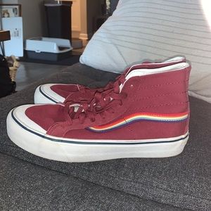 Vintage Inspired Maroon Hightop Vans